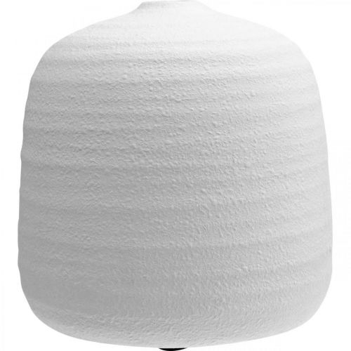 Artikel Blomvas, keramikvas, dekorativ vas vit Ø22cm H22,5cm