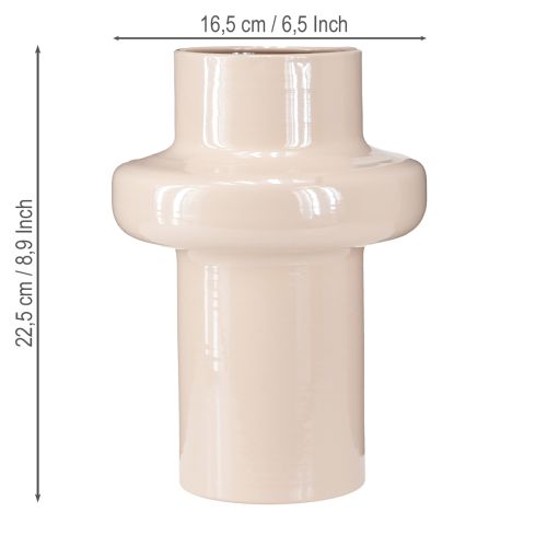 Artikel Blomvas Metall Brun Cappuccino Emalj Ø17cm H23cm