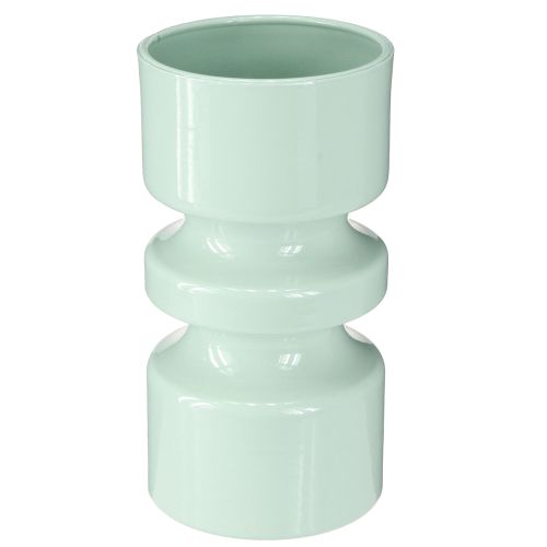 Floristik24 Blomvas Metall i Mintgrön Emalj Ø9cm H17,5cm