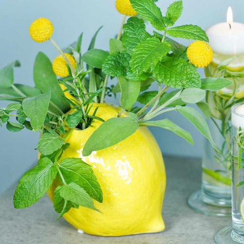 Floristik24 Blomvas Deco Citronvas Keramik Sommardekoration H11,5cm