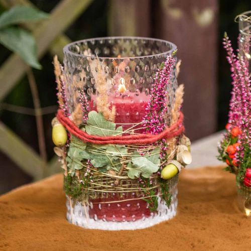 Floristik24 Blomvas, glasvas, ljusglas, glaslykta Ø11.5cm H18.5cm