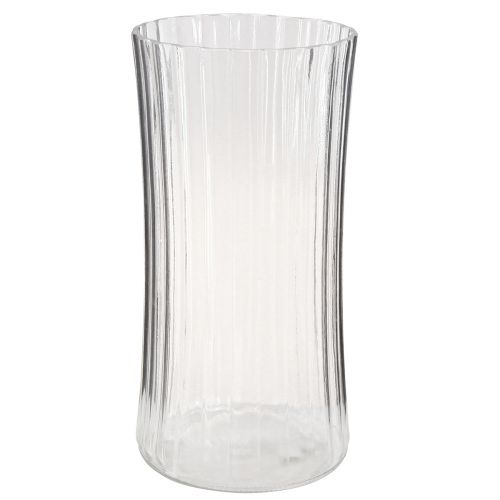 Floristik24 Blomvaser av glasvas retro klar Ø12cm H24cm 2st