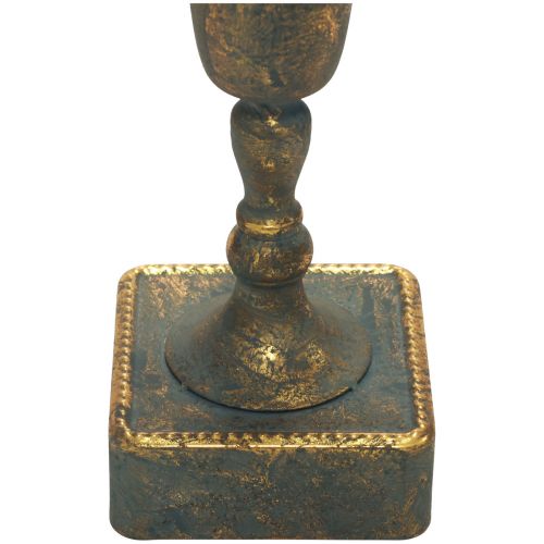 Floristik24 Golvvas metall guldgrå vas antik look Ø15,5cm H57cm