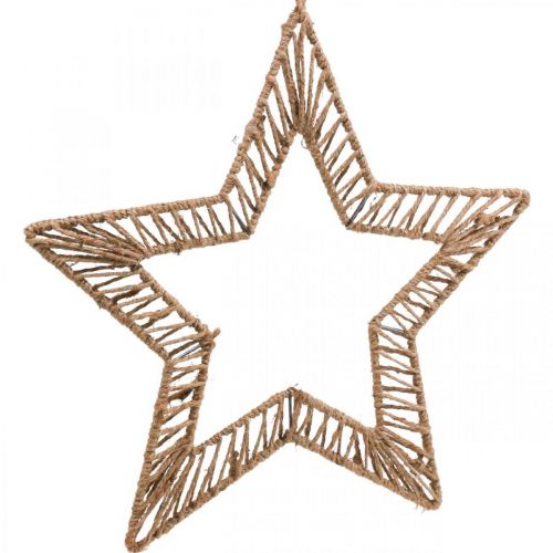 Artikel Boho stil, dekorativ ring jul, dekorativ ring stjärna B40cm