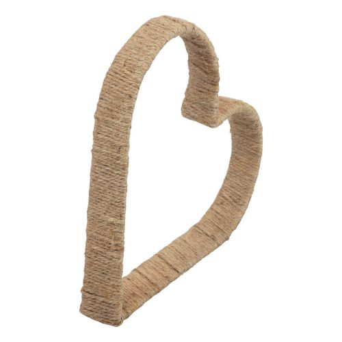 Artikel Boho stil, hjärta metall ring dekoration jute band 30cm