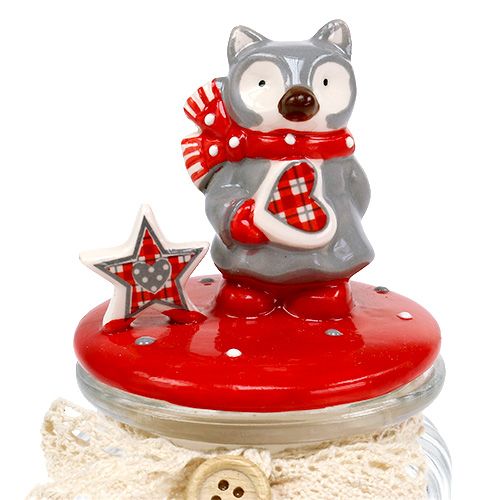 Floristik24 Godisburk med lock Fuchs Ø7,5cm H16cm