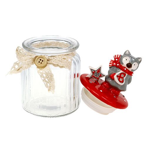Floristik24 Godisburk med lock Fuchs Ø7,5cm H16cm