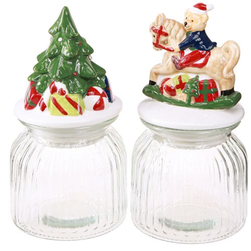Godisburk med lock Julbonboniere H20cm 2st