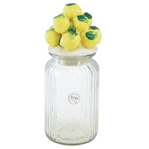 Bonbonniere glaskeramik citron sommar Ø11cm H27cm