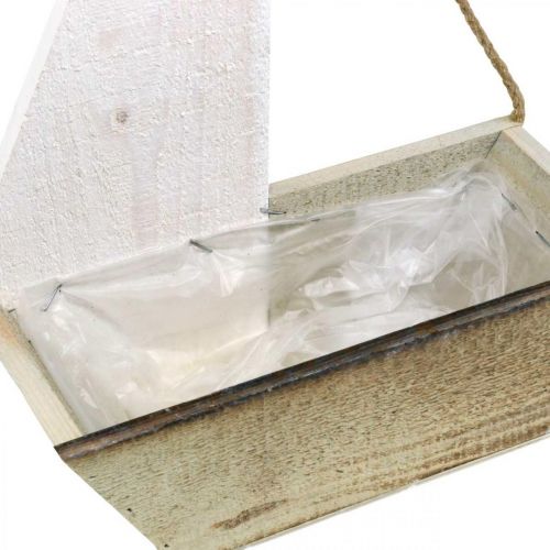 Floristik24 Dekorativt skepp, maritim trädekoration, segelbåt för plantering vit, naturlig H37cm L25,5cm