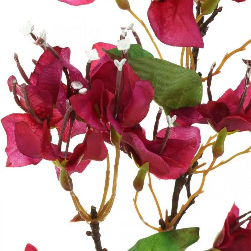 Artikel Bougainvillea konstgjord blomma Rosa Konstgjord deco gren H52cm
