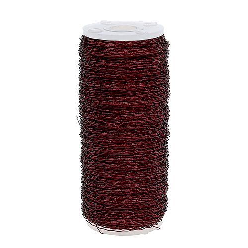 Floristik24 Bouilloneffekttråd Ø0,30mm 140m Bordeaux