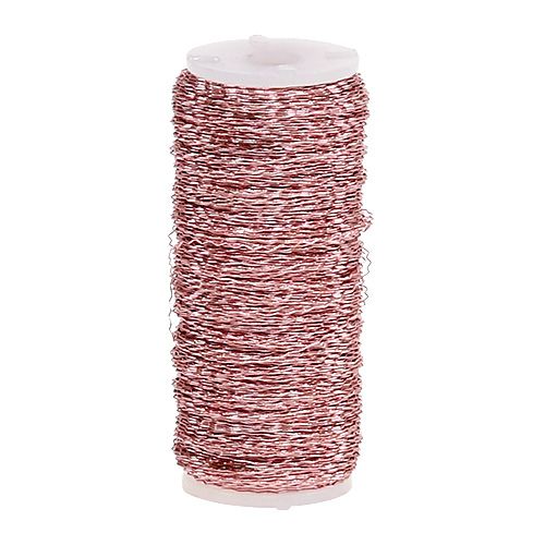 Buljongeffekttråd Ø0,30mm 100g/140m rosa