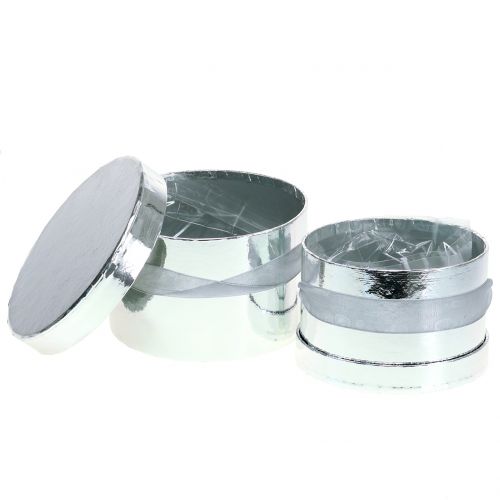 Floristik24 Blomlåda silver Ø14/16cm 2st