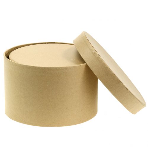 Floristik24 Box rund blomma låda naturlig Ø14 / 16cm 2st