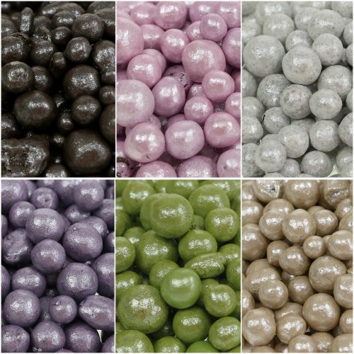 Artikel Briljanta dekorativa pärlor 4mm - 8mm färgade 1l