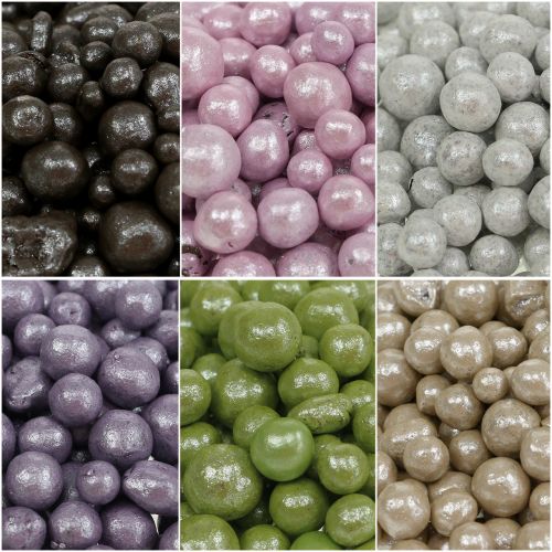 Briljanta dekorativa pärlor 4mm - 8mm färgade 1l