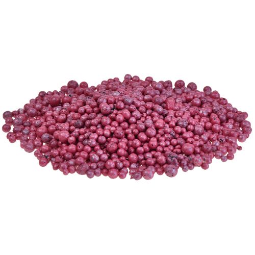 Briljanta dekorativa pärlor 4mm - 8mm röda dekorativa granulat 1 liter