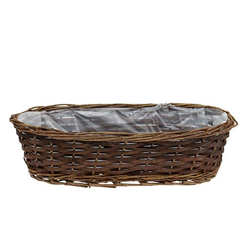 Floristik24 Brödkorg oval oskalad 35cm H10cm