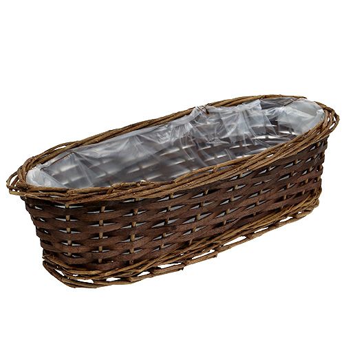 Floristik24 Brödkorg oval oskalad 35cm H10cm