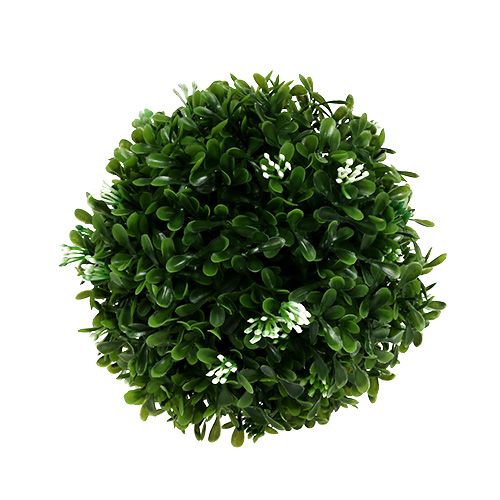 Floristik24 Buxbomboll med blommor grön dekorativ boll Ø15cm 1 st