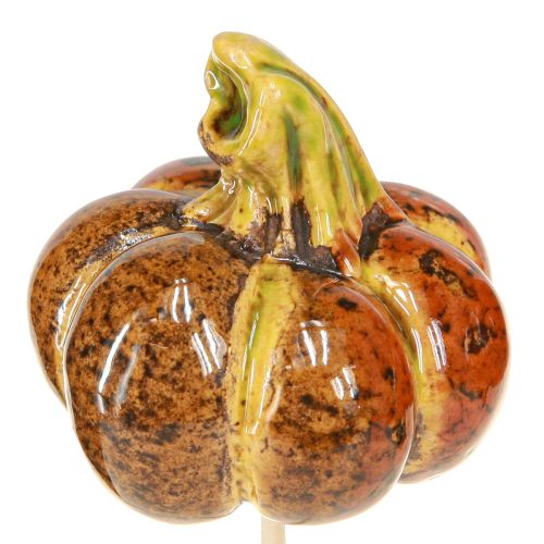 Artikel Färgglada minipumpor på pinne keramikdekoration 5-6,5 cm 3 stycken