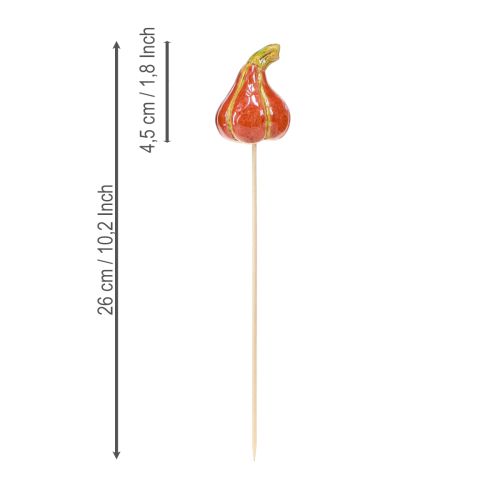 Artikel Färgglada minipumpor på pinne keramikdekoration 5-6,5 cm 3 stycken