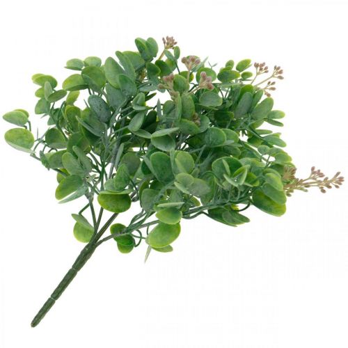 Artikel Bröllop dekoration eukalyptus grenar med blommor dekorativ bukett grön, rosa 26cm