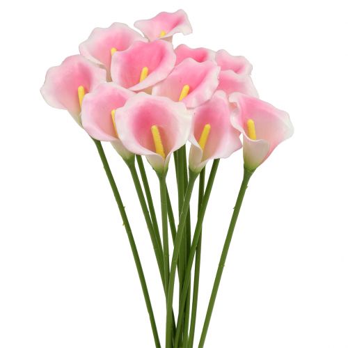 Floristik24 Calla dekorativ blomma rosa 57cm 12st