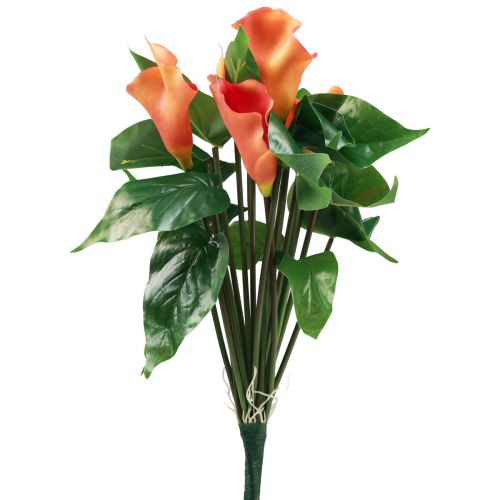 Artikel Calla Lily Aprikos Calla Konstgjorda Blommor Orange Exotisk 44cm