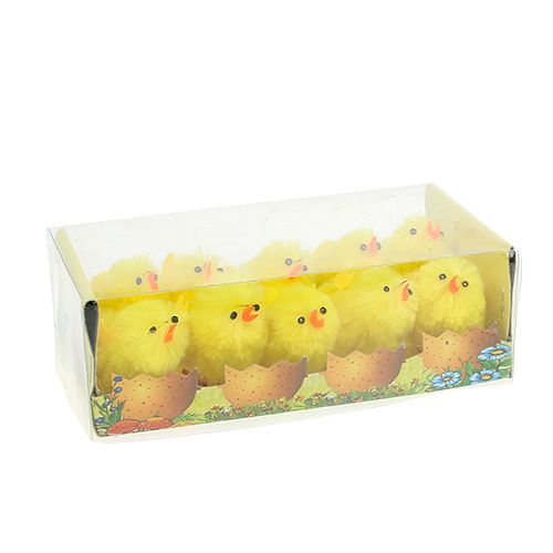 Floristik24 Chenille chick 5cm gul 10st