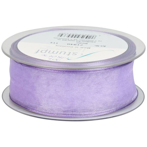 Artikel Chiffongband organzaband dekorativt band organza lila 40mm 20m