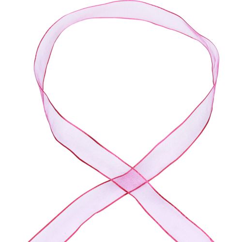 Artikel Chiffongband organzaband dekorativt band organza lila 25mm 20m