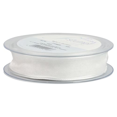 Artikel Chiffongband organzaband dekorativt band organza vit 25mm 20m