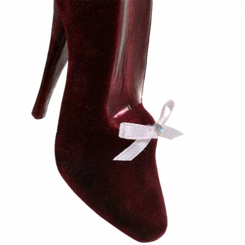 Floristik24 Julgranhängare pumpar Bordeaux 11cm 2st
