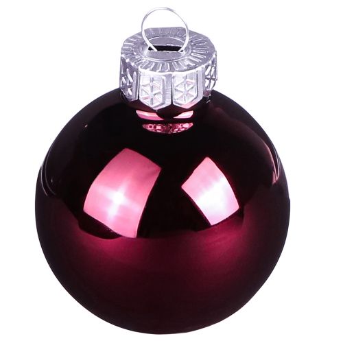 Julgranskulor glasgranskulor Bärmix Ø5cm 24 st Bärrosa beige kräm glänsande | Floristik24.se