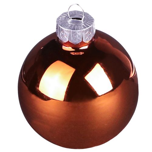 Artikel Julgranskulor guldbruna mix glaskulor Ø5cm 24 st