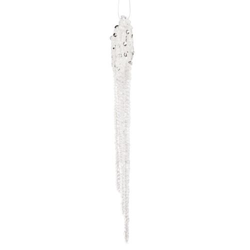 Floristik24 Julgransdekoration istappsdekoration klar silver 15cm 8st