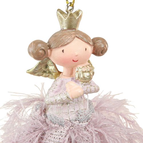 Floristik24 Julgransdekoration ängladekoration prinsessa rosa 11cm 4st