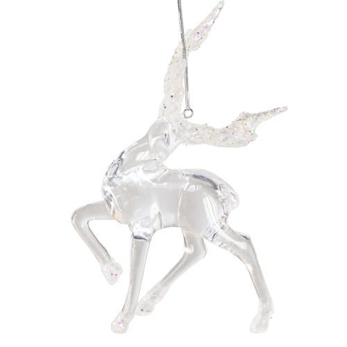 Artikel Julgransdekoration rådjur dekorativ figur akryl 12,5/15cm 2st