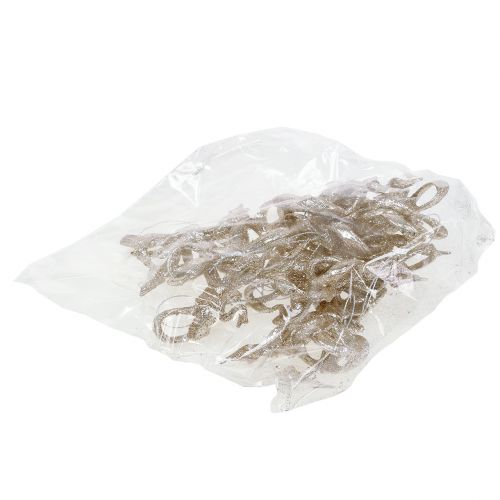 Floristik24 Julgransdekorationer båge 9 cm med glitterguld 12st