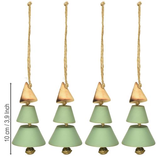 Artikel Julgransdekorationer, gran för upphängning, julgrön/naturfärgad H10cm L24cm 4st