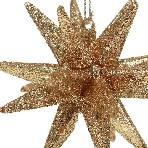 Artikel Julgransdekorationer glitterstjärnor 7,5 cm 8st guld