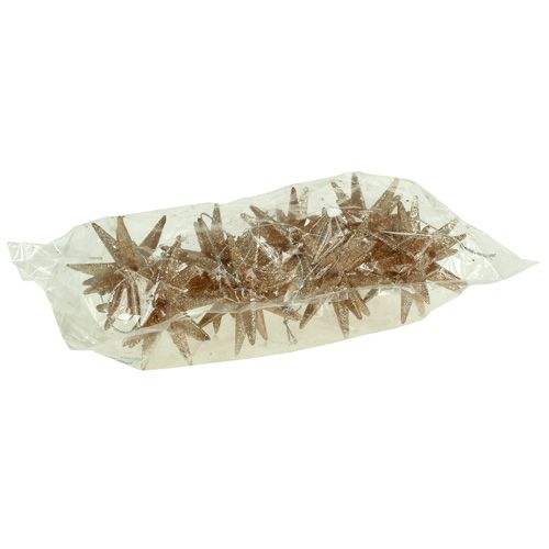 Floristik24 Julgransdekorationer glitterstjärnor 7,5 cm 8st guld