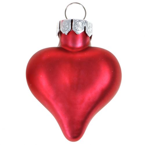 Artikel Julgransdekoration hjärtan röd 3cm 22st