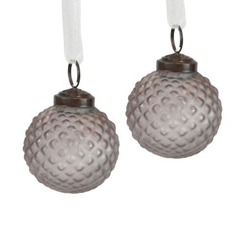 Floristik24 Julgransdekorationer vintage glasdekoration blå grå Ø5cm 9st