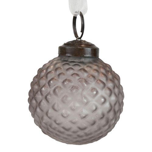 Floristik24 Julgransdekorationer vintage glasdekoration blå grå Ø5cm 9st