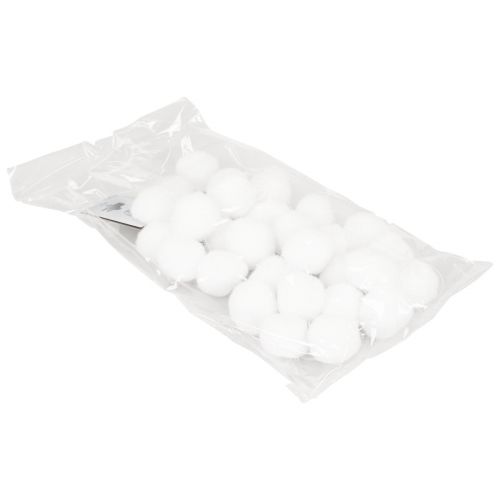Floristik24 Julgransdekoration snöbollsgirlang dekoration vit 185cm