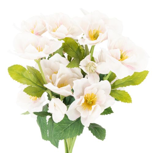 Konstgjord julrosbukett, julbukett, 35 cm, 6 stycken köpa | Floristik24.se