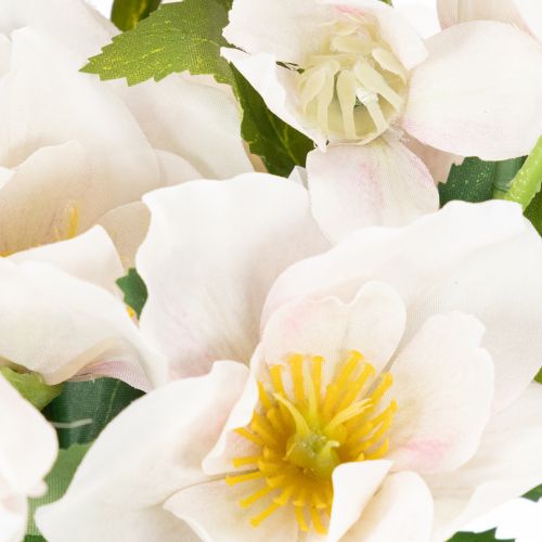 Konstgjord julrosbukett, julbukett, 35 cm, 6 stycken | Floristik24.se